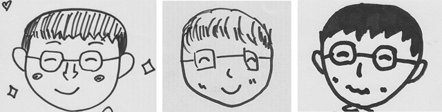 みにちあ☆ベアーズのメンバーに描いてもらったコロラドさんの似顔絵。優しくほほえむコロラドさんの様子がうかがえる。