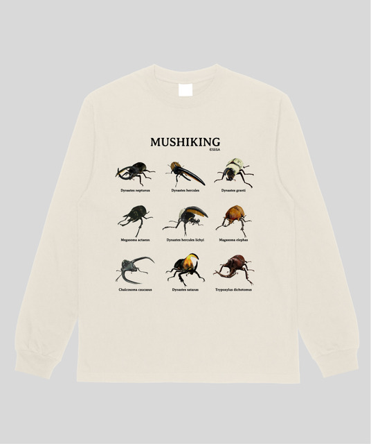 『ムシキングロンT 9種の甲虫 カブトムシVer.／アイボリー』